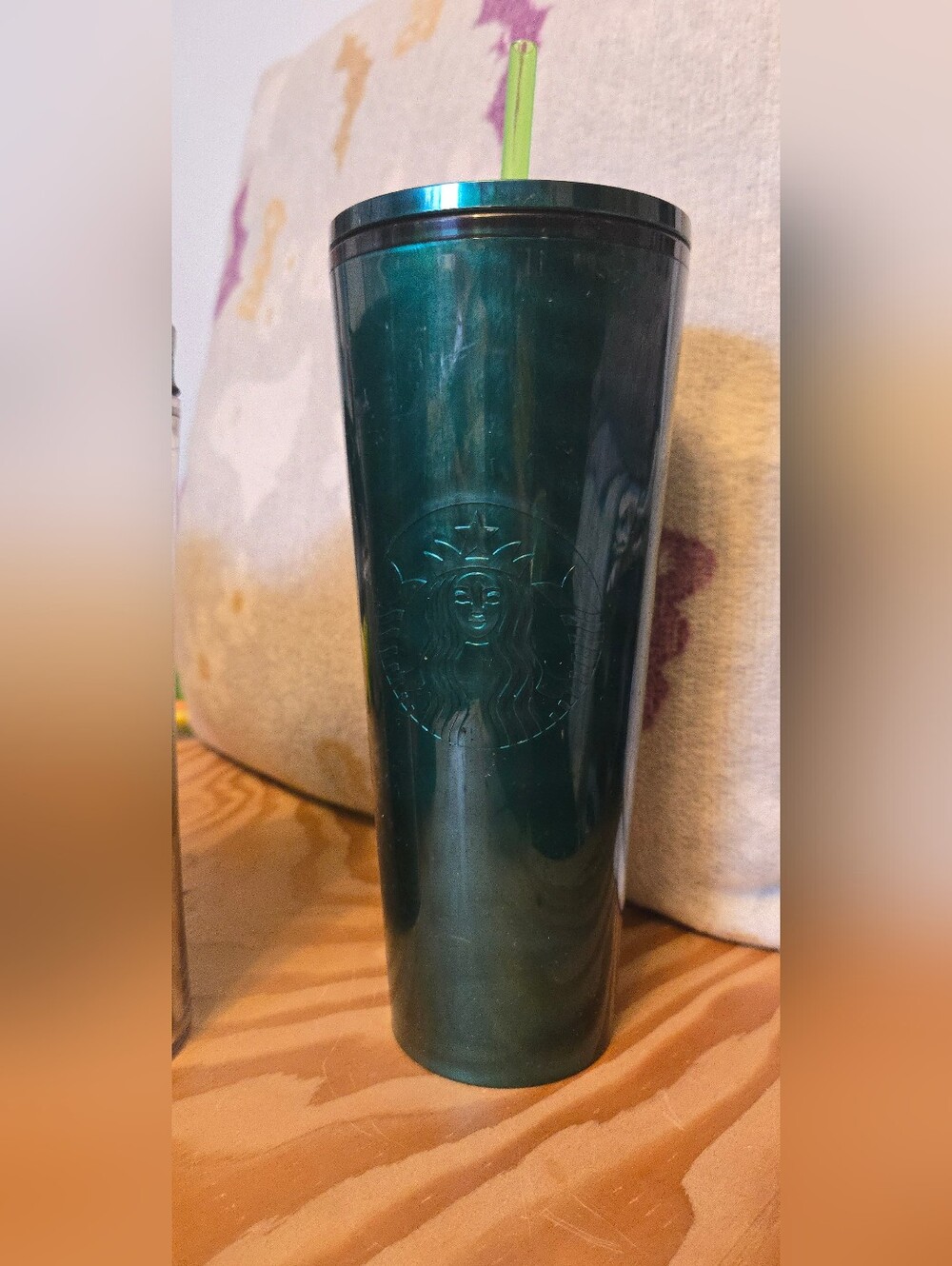 Starbucks Emerald Green Embossed Travel Tumbler